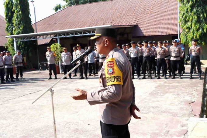 Pimpin Apel Kesiapan Personel Satgas Operasi Mantap Brata, Ini Sejumlah Penegasan Kabag Ops
