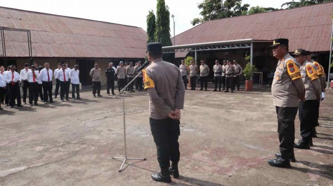 Besok Memasuki Pentahapan Kampanye, Polres Kotamobagu Gelar Apel Satgas OMB 2023-2024