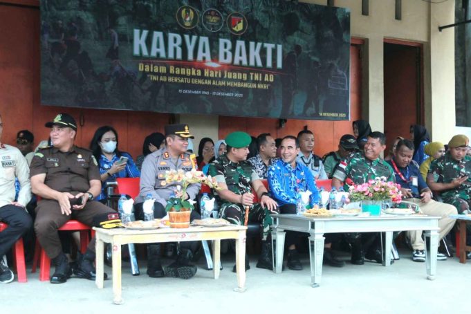 Kapolres Kotamobagu Hadiri Kegiatan Bersih-Bersih Pasar 23 Maret dalam Rangka Hari Juang TNI-AD Ke-78