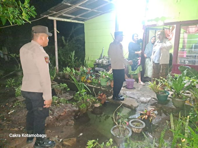 Kapolsek Kotamobagu Lakukan Pengecekan Lokasi Rumah Warga Dampak Banjir