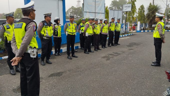 Tekan Angka Laka Lantas, Satlantas Polres Kotamobagu Rutin Laksanakan Strong Point
