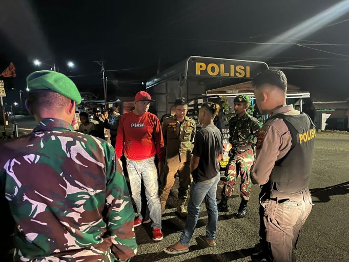 Sat Sabhara Polres Kotamobagu Laksanakan Patroli Gabungan Tiga Pilar Jelang Pemilu 2024