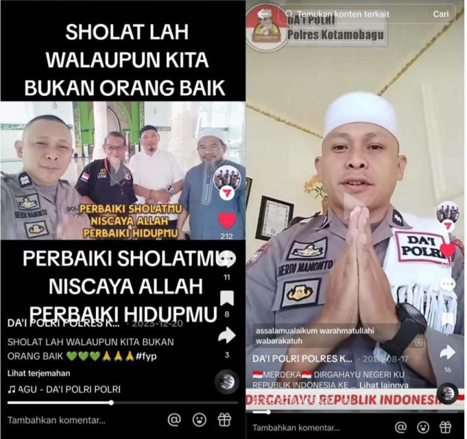 Dai Polri Polres Kotamobagu Manfaatkan Fitur Live TikTok untuk Program Dakwah ‘Ngopi 3 in 1’