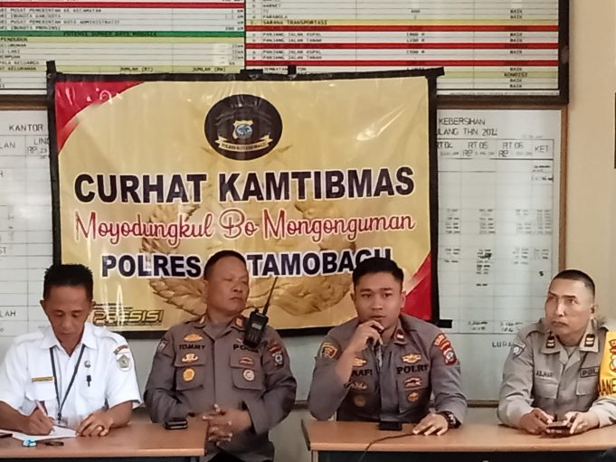 Polsek Kotamobagu Utara Lakukan Curhat Kamtibmas Bersama Warga Genggulang