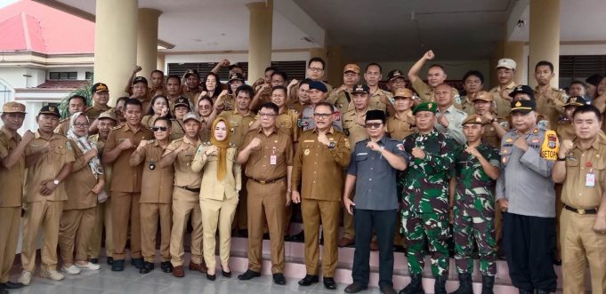 Mewakili Kapolres Kotamobagu, Kabag Ren Hadiri Pelantikan Satlinmas Se-Kabupaten Bolmong