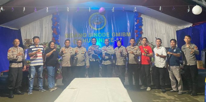 Sambangi Pembukaan Sidang Sinode GMIBM ke 57, Personil Himbau Jaga Kamtibmas