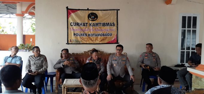 Pelaksanaan “Curhat Kamtibmas” Polres Kotamobagu di Wilayah Hukum Polsek Lolayan Hari Ini Sukses Digelar
