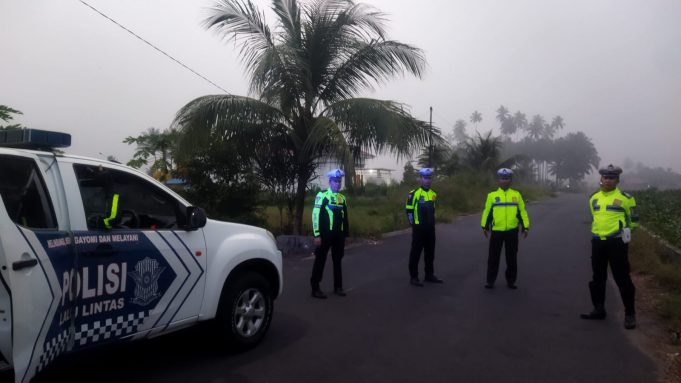 Sat Lantas Polres Kotamobagu Rutin Lakukan Patroli Jaga Kamseltibcarlantas Selama Ramadhan