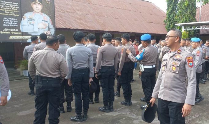 Komitmen Disiplin Internalnya: Wakapolres Kotamobagu Pimpin Kegiatan Gaktibplin untuk Memastikan Ketaatan Aturan di Polres