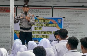 Generasi Muda Aset Bangsa, Satbinmas Polres Kotamobagu Bina Kemitraan Polmas di SMK N 1 Kotamobagu