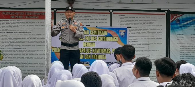 Generasi Muda Aset Bangsa, Satbinmas Polres Kotamobagu Bina Kemitraan Polmas di SMK N 1 Kotamobagu
