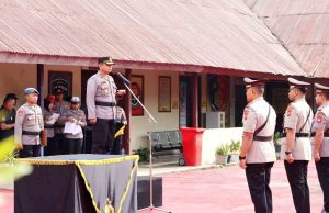 Pimpin Sertijab Dua Kasatnya, Kapolres Kotamobagu Tantang Pejabat Baru Segera Menyesuaikan dan Berinovasi
