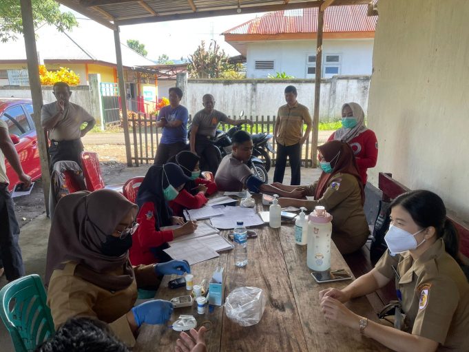 Polsek Kotamobagu Utara Lakukan Pemeriksaan Kesehatan Personil Gandeng Puskesmas Bilalang 1