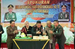 Syukuran dalam Rangka Hari Bhayangkara, Digelar Sederhana Namun Kental Dengan Adanya Kolaborasi Forkopimda