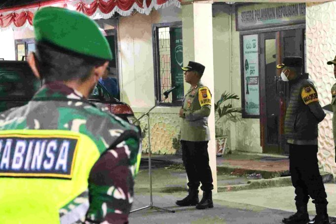 Malam Minggu Perdana : Kapolres Kotamobagu Pimpin Langsung Apel Kesiapan Patroli 3 Pilar