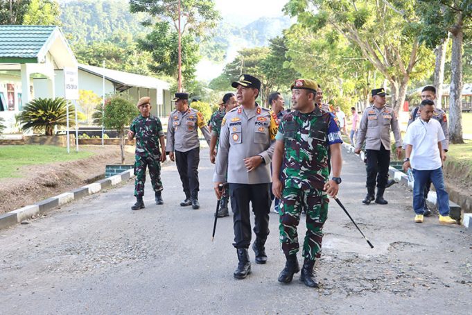 Pererat Tali Silaturahmi TNI-POLRI, Kapolres Kotamobagu Kunjungi Batalyon Armed 19/105 Bogani
