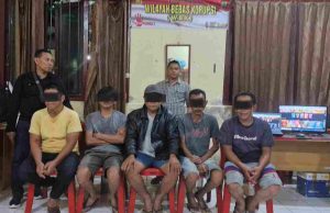Tim Unit Kecil Lengkap (UKL) Polres Kotamobagu, Amankan 5 Pelaku Judi Online Sabung Ayam