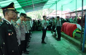 Beri Penghormatan Terakhir, Polres Kotamobagu Gelar Upacara Persemayaman dan Pemakaman Untuk Anggota Polri