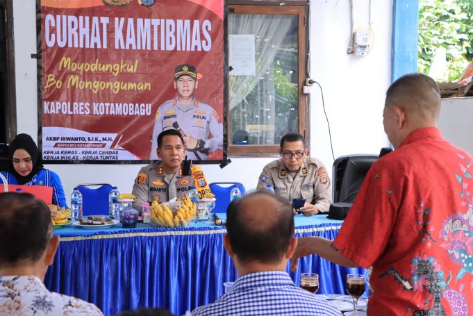 Curhat Kamtibmas di Kelurahan Biga, Kapolres Kotamobagu Tekankan Pentingnya Siskamling & Tamu Wajib Lapor