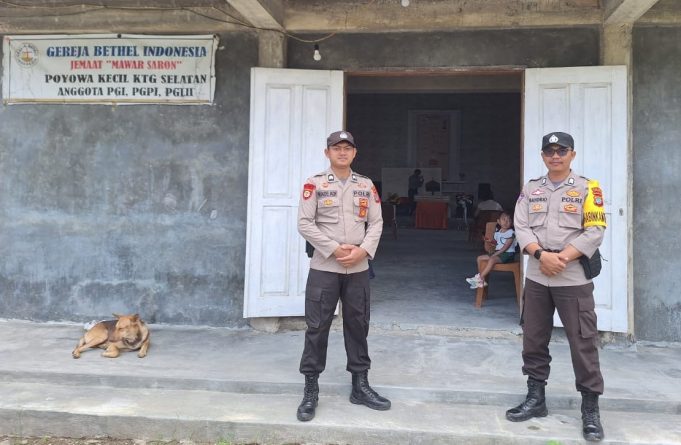 Jamin Kenyamanan Umat Nasrani, Polisi Rutin Lakukan Pengamanan Ibadah Minggu