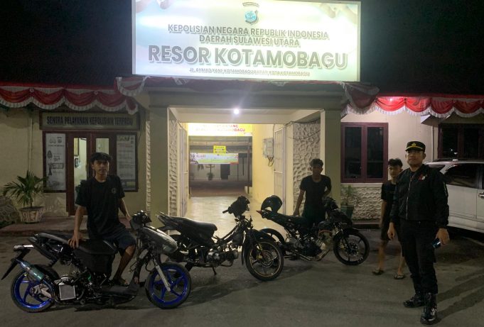 Tim Patroli Presisi Polres Kotamobagu Bubarkan Pesta Miras dan Gagalkan Aksi Balap Liar