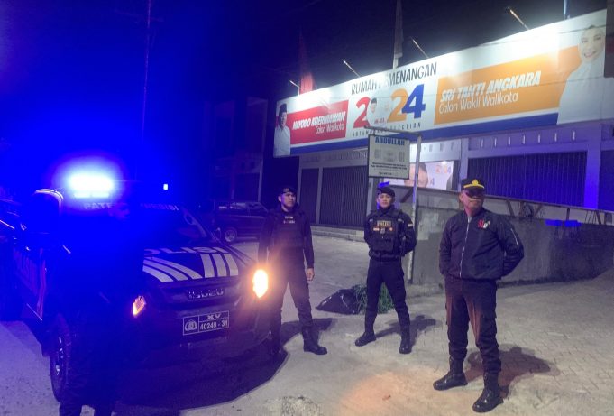 Jelang Pilkada, Polres Kotamobagu Intensifkan Patroli di Posko Pemenangan Calon