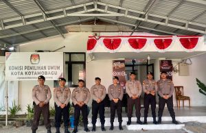 Tim Presisi Sat Samapta Polres Kotamobagu Laksanakan Patroli di Kantor KPU dan Bawaslu