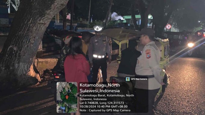 Polsek Kotamobagu Tingkatkan Patroli Malam, Cegah Kejahatan & Kenakalan Remaja
