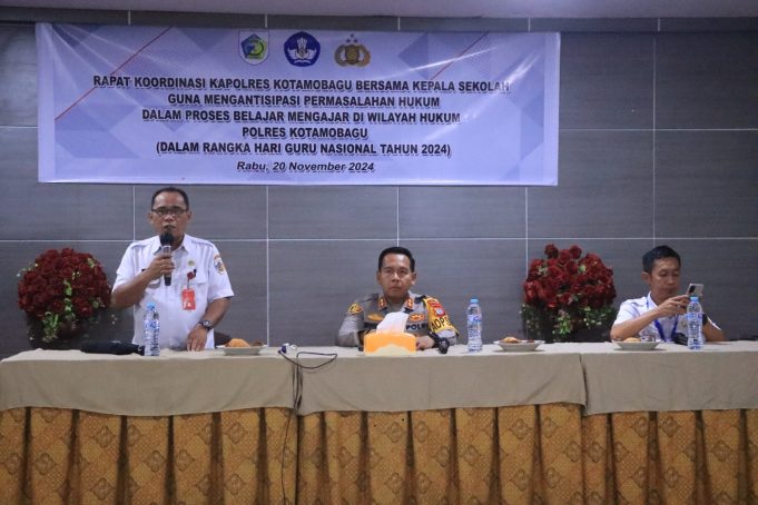 Kapolres Kotamobagu Bersilaturahmi Dengan Dinas Pendidikan dan Kepala Sekolah SD SMP Se-Kota Kotamobagu