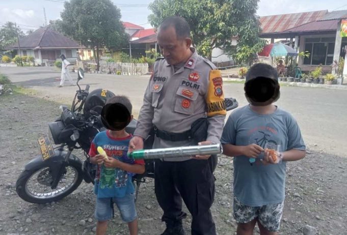 Meresahkan dan Kerap Mengganggu Kenyamanan, Polres Kotamobagu Mulai Lakukan Penyitaan Meriam Tangan Spritus