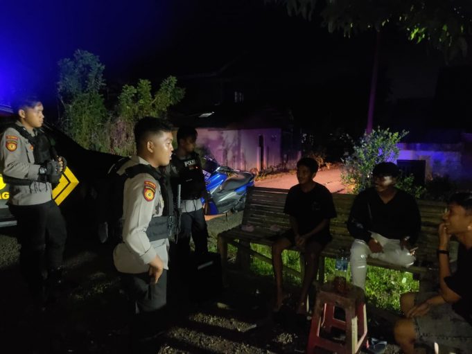 Patroli Malam, Tim Presisi Polres Kotamobagu Bubarkan Pesta Miras Anak Muda