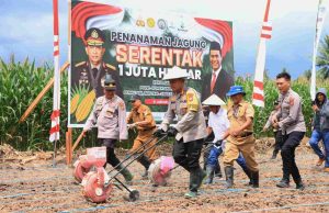 Kapolres Kotamobagu Bersama Forkopimda Hadiri Penanaman Jagung Serentak 1 Juta Hektar Mendukung Swasembada Pangan