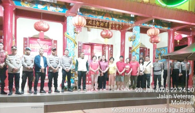 Umat Tridharma Sambut Imlek 2025, Polres Kotamobagu Berikan Pengamanan Saat Sembahyang Tie Sik