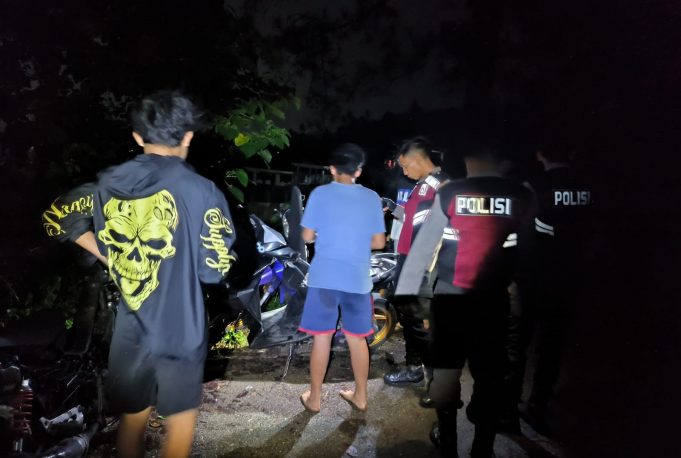 Patroli Malam, Tim Presisi Polres Kotamobagu Himbau Pemuda di Puncak Ilongkow