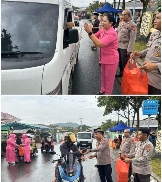 Polsek Kotamobagu Berbagi Takjil di Bulan Ramadan, Wujud Kepedulian dan Kebersamaan