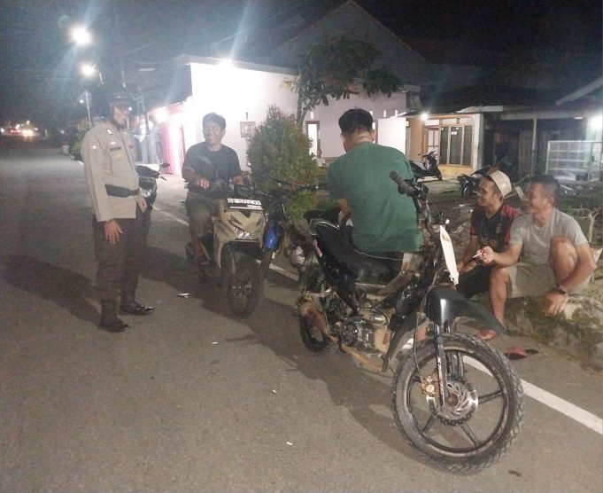 Patroli Malam Polsubsektor Kotamobagu Selatan Sisir Sejumlah Wilayah, Antisipasi Gangguan Kamtibmas Selama Ramadhan