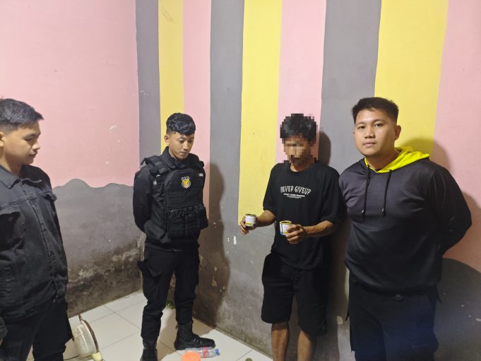 Tim Presisi Polres Kotamobagu Tindak Pemuda yang Terlibat Penyalahgunaan Lem Ehabon