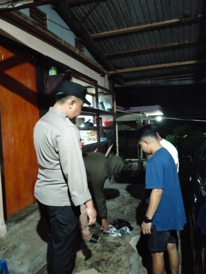 Polsek Kotamobagu Utara Dapati Pesta Miras Saat Patroli Malam di Desa Bilalang