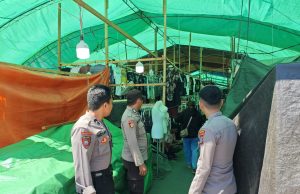 Personel Polres Kotamobagu Patroli di Sekitaran Pasar Senggol