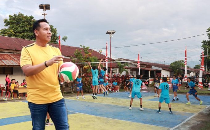Euforia Sambut Hari Bhayangkara ke-79, Kapolres Kotamobagu Resmi Buka Open Turnamen Voli Ball Kapolres Cup