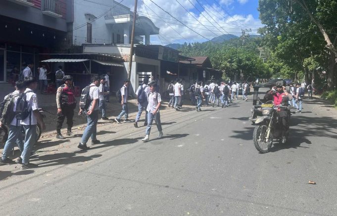 Sat Samapta Polres Kotamobagu Antisipasi Tawuran Susulan, Lakukan Penjagaan di SMA N 1 Kotamobagu