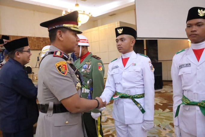 Kapolres dan Forkopimda Beri Dukungan Paskibraka Kotamobagu 2025 Saat Pengukuhan