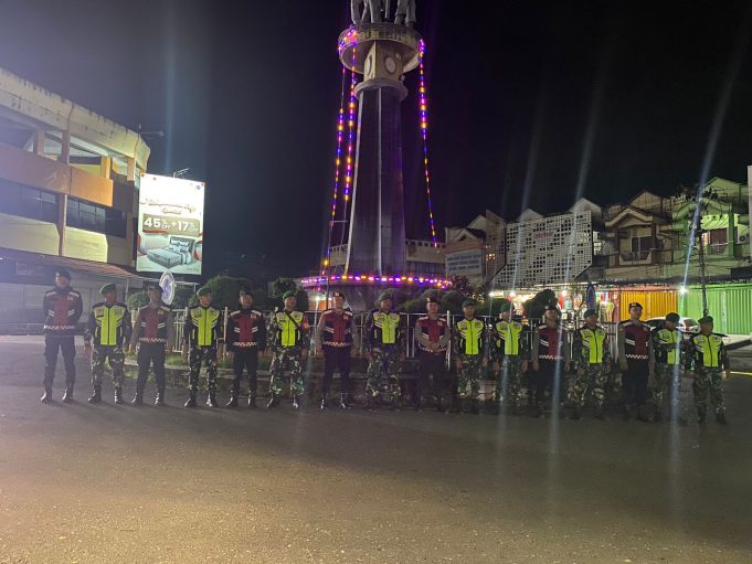 Gelar Patroli Gabungan, Polres Kotamobagu Bersama Kodim 1303 Jaga Kondusifitas Kamtibmas