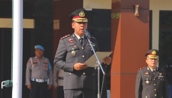 Polres Kotamobagu Gelar Upacara Peringatan Hari Kesaktian Pancasila di Lapangan Mapolres