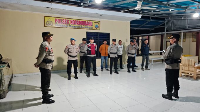 Apel KRYD Polsek Kotamobagu Dipimpin Kapolsek, Personel Siap Jaga Malam Aman Kondusif Wilayah