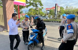 Propam Polres Kotamobagu Gelar Ops Gaktibplin, Tegakkan Disiplin Kelengkapan Kendaraan Personel