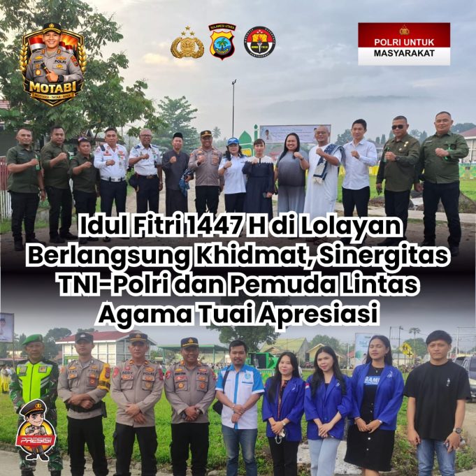 Idul Fitri 1447 H di Lolayan Berlangsung Khidmat, Sinergitas TNI-Polri dan Pemuda Lintas Agama Tuai Apresiasi