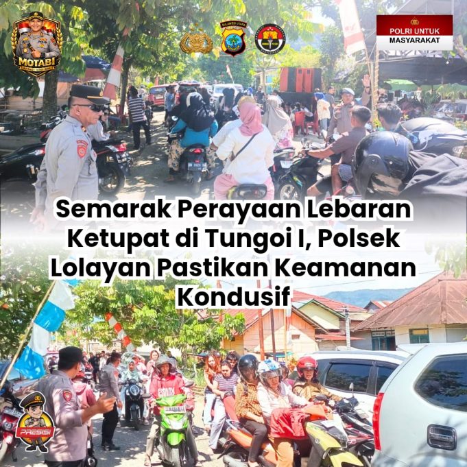 Semarak Perayaan Lebaran Ketupat di Tungoi I, Polsek Lolayan Pastikan Keamanan Kondusif