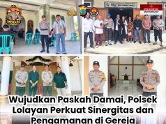 Wujudkan Paskah Damai, Polsek Lolayan Perkuat Sinergitas dan Pengamanan di Gereja