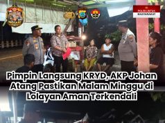 Pimpin Langsung KRYD, AKP Johan Atang Pastikan Malam Minggu di Lolayan Aman Terkendali